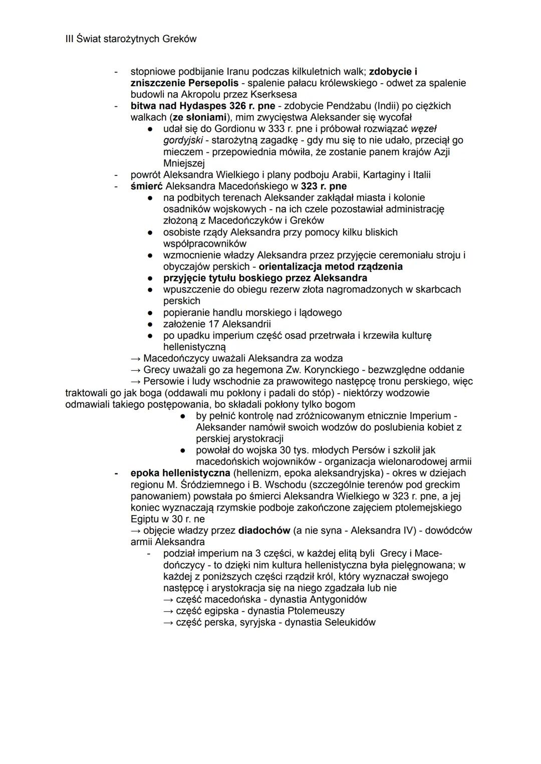 III Świat starożytnych Greków
GRECJA
1) porównuje organizację społeczeństw Aten i Sparty oraz ustroje greckich poleis;
2) charakteryzuje kul