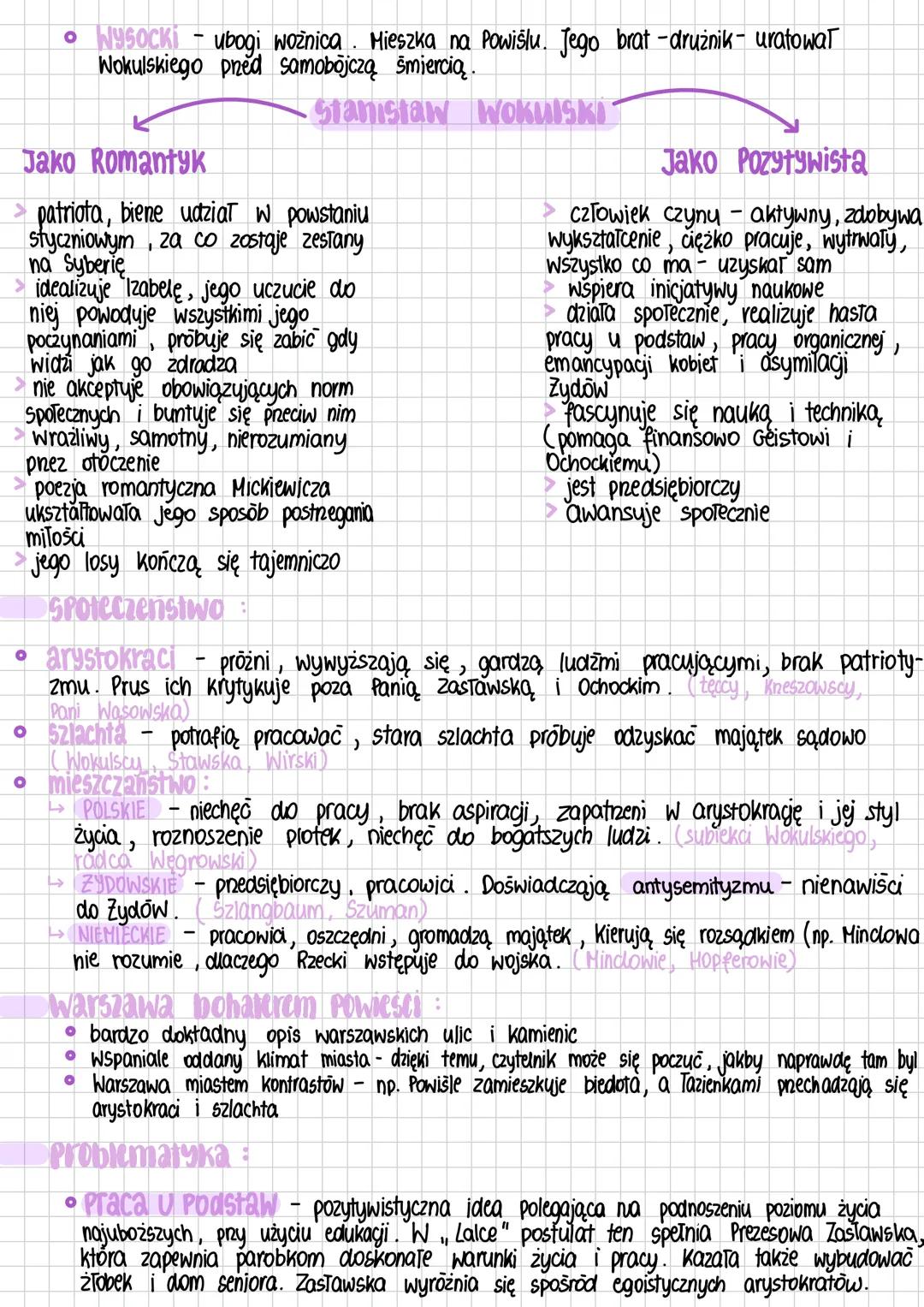 LALKA
Bolestaw Prus
gatunek: powieść panoramiczna, realistyczna - nie narzuca czytelnikowi
poglądów. Pokazuje psychikę człowieka. Występuje