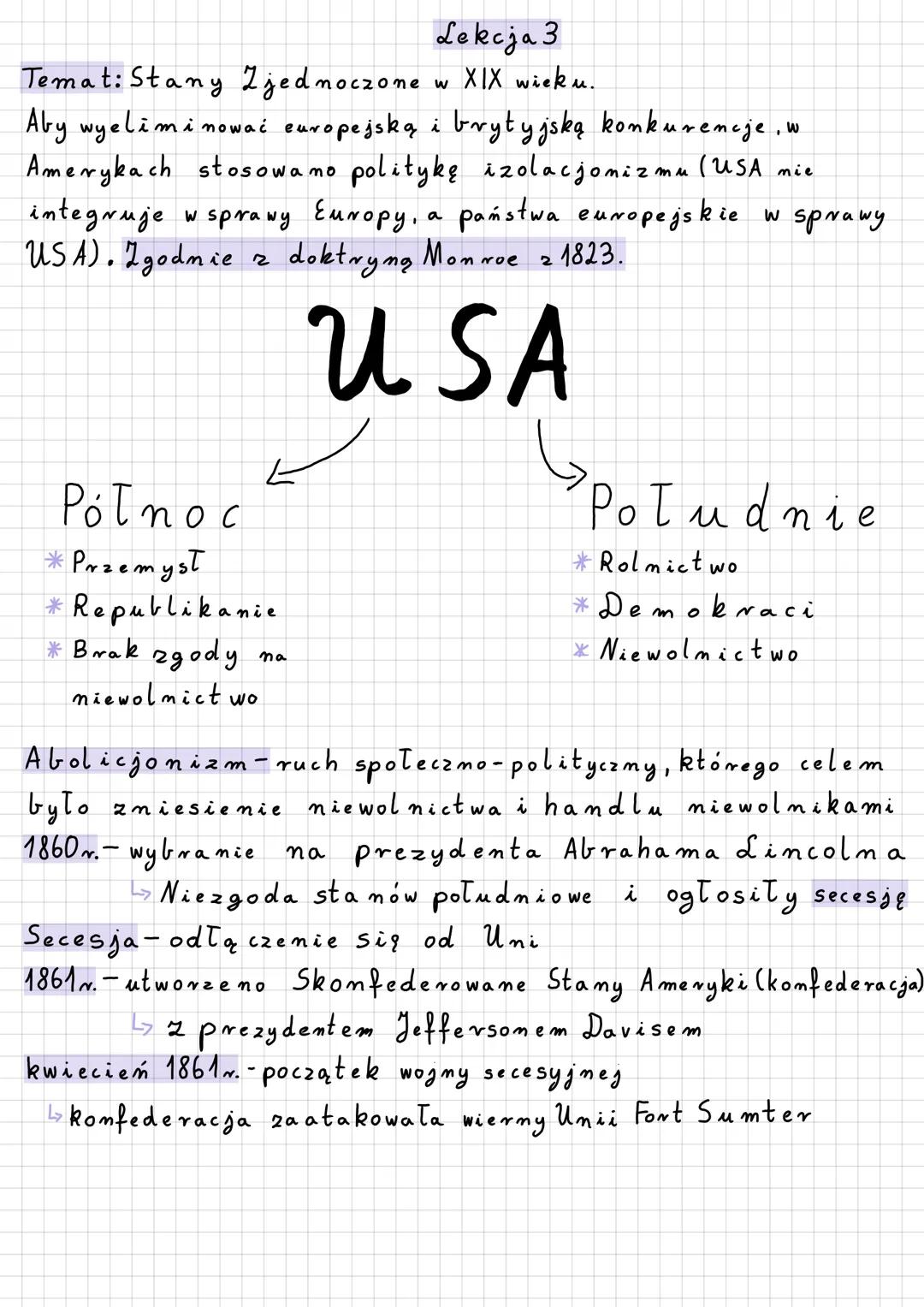STANY ZJEDNOCZONE W XIX WIEKU
