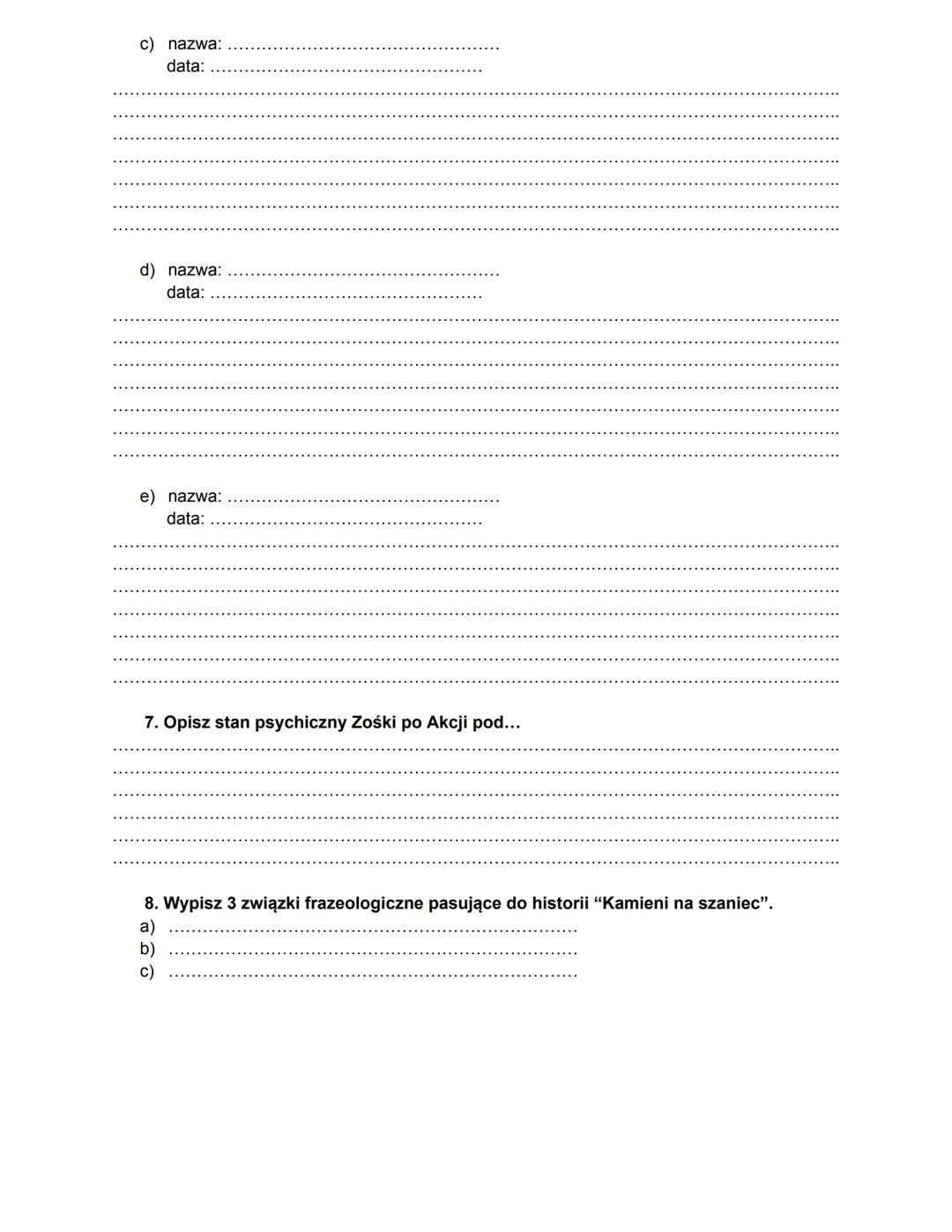 --- OCR Start ---
Kamienie na szaniec - działanie dla Polski + związki frazeologiczne
DZIAŁALNOŚĆ PLAN-u (- Polskiej Ludowej Akcji Niepodleg