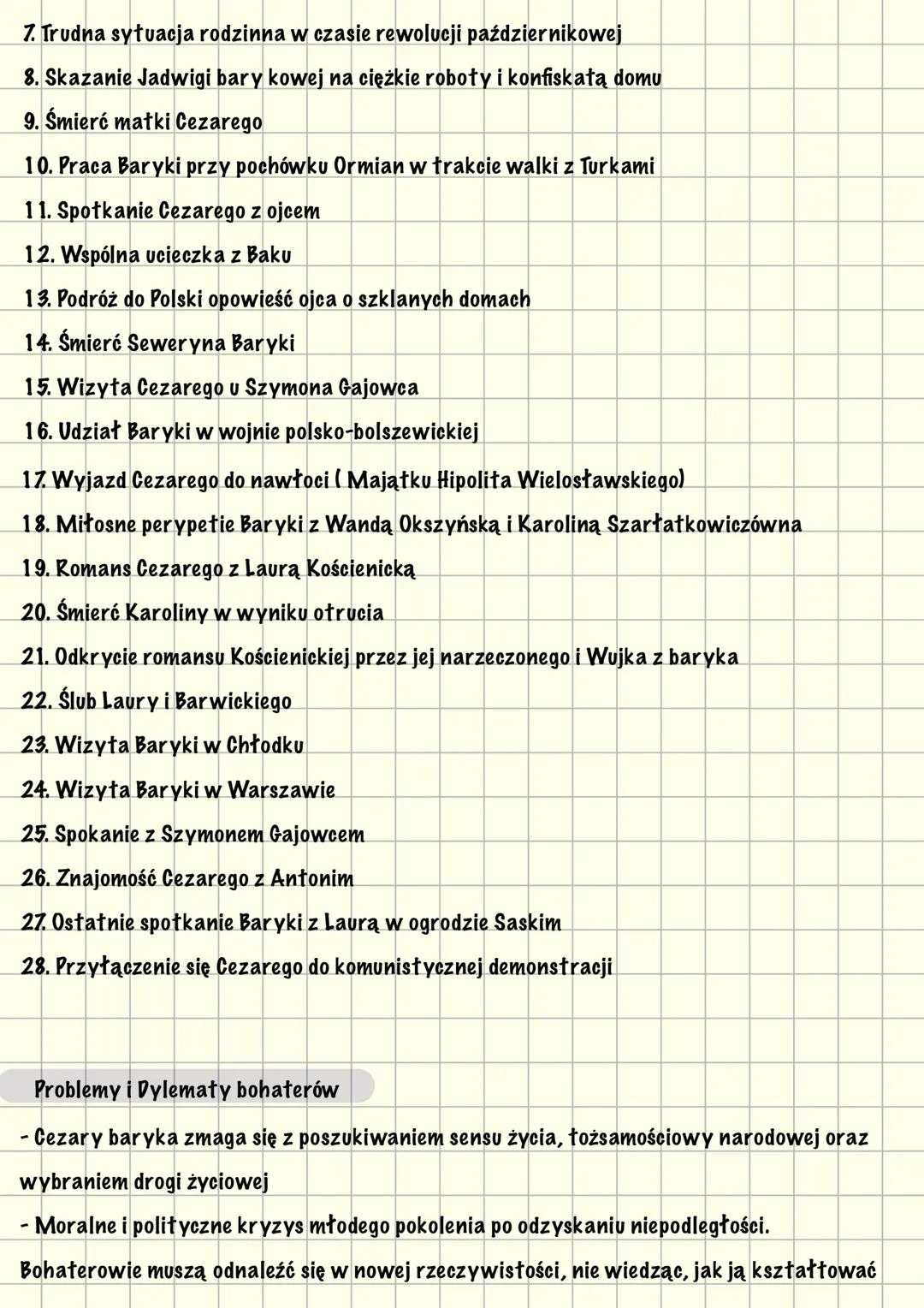 Trzy części:
-Rodowód
- Szklane Domy
- Nawłoć
- Wiatr od Wschodu
Czas i miejsce akcji:
1. Szklane Domy
-Bak
-Moskwa
-Charków
2. Nawłoć
-War