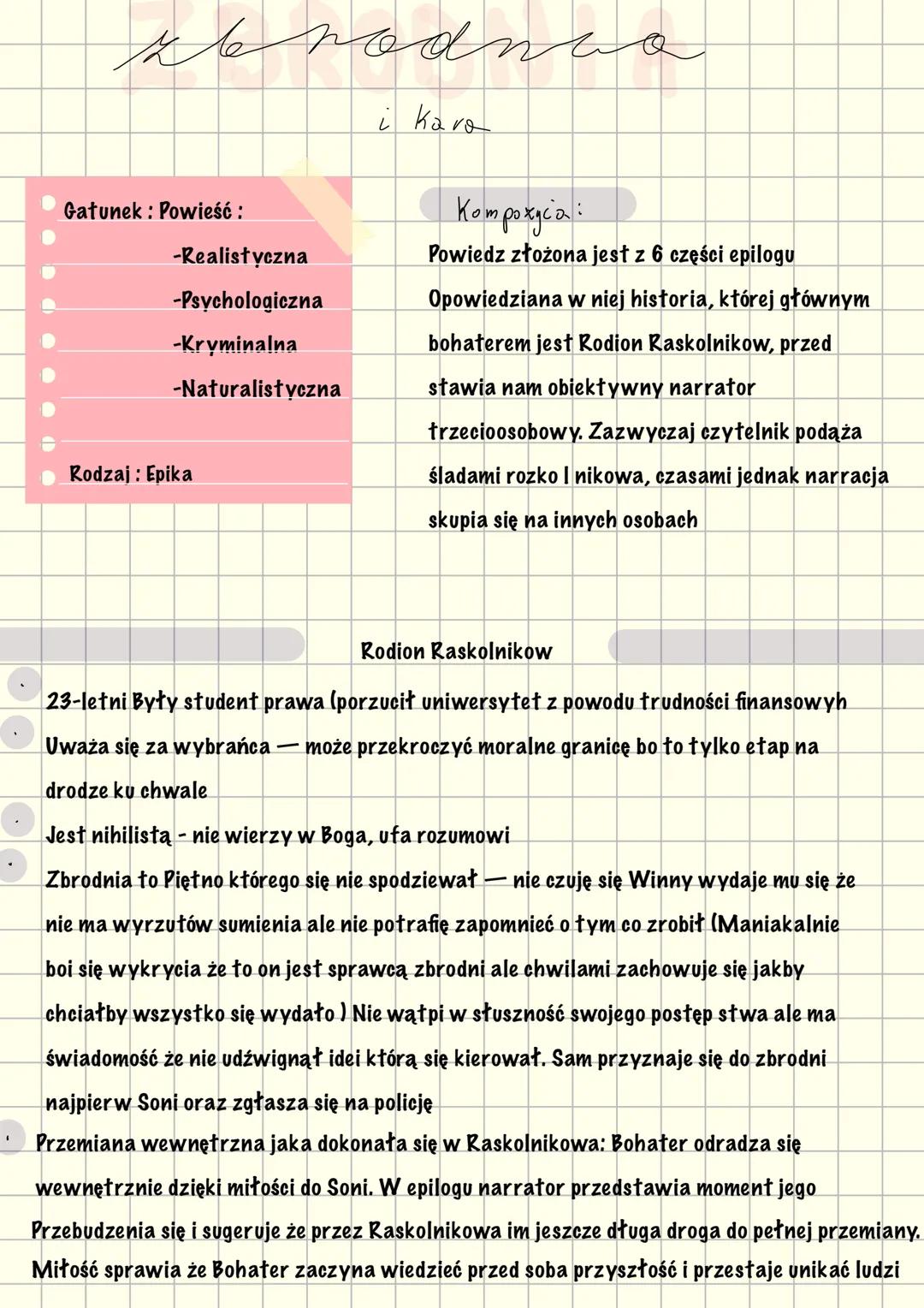 --- OCR Start ---
zenodnca
i Karo
Gatunek: Powieść:
Kompoxgia:
-Realistyczna
Powiedz złożona jest z 6 części epilogu
-Psychologiczna
Opowie