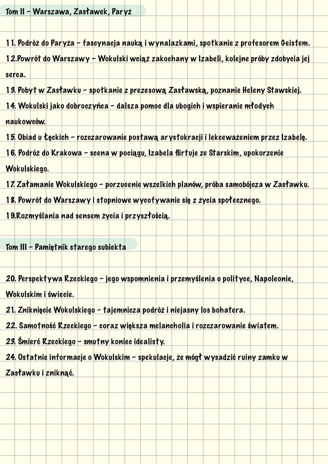 --- OCR Start ---
ласко
Lalka jako:
-Wokulski - marionetka
-Izabella - salonowa lalka
(pusta)
-Proces o lalke
Przedstawienie miast:
Miejsce