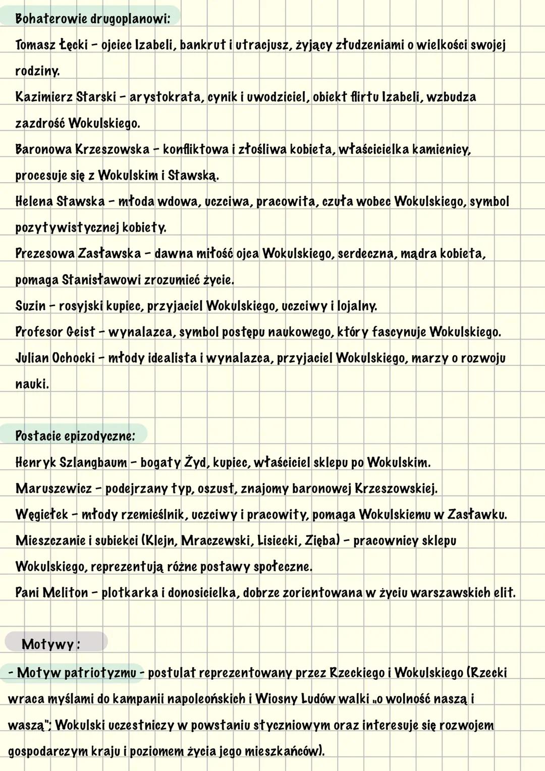 --- OCR Start ---
ласко
Lalka jako:
-Wokulski - marionetka
-Izabella - salonowa lalka
(pusta)
-Proces o lalke
Przedstawienie miast:
Miejsce