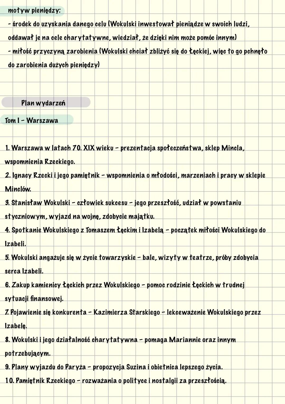 --- OCR Start ---
ласко
Lalka jako:
-Wokulski - marionetka
-Izabella - salonowa lalka
(pusta)
-Proces o lalke
Przedstawienie miast:
Miejsce