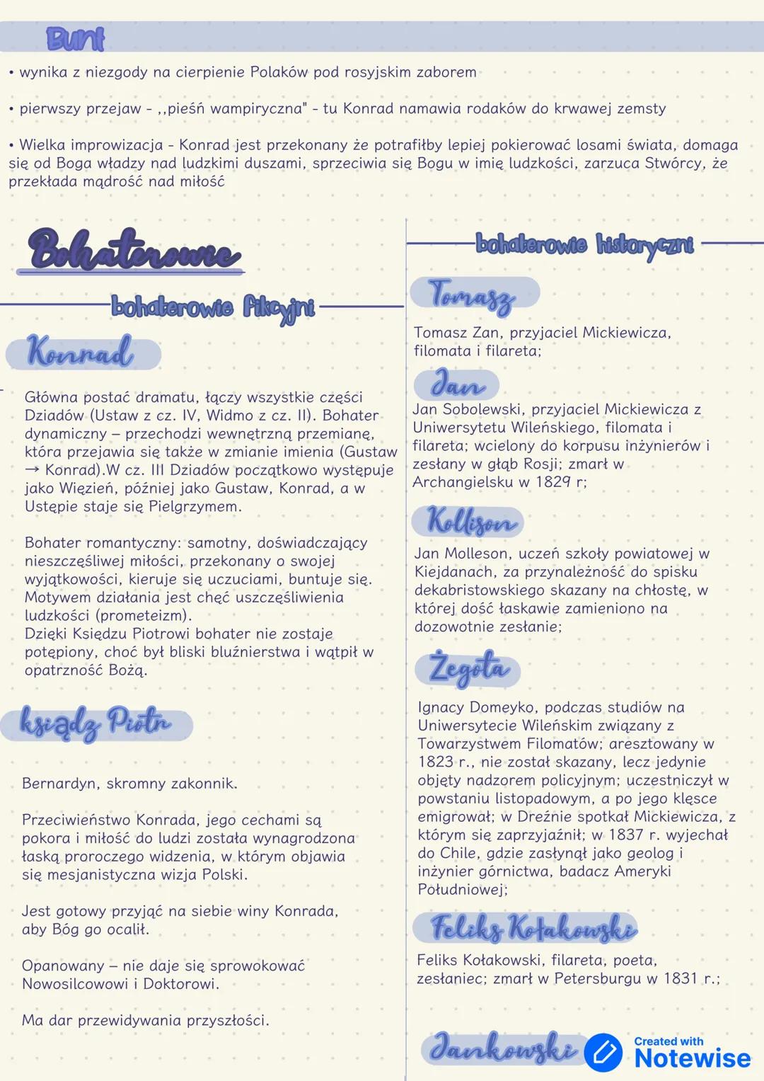 Epoka
- Romantyzm
Gutinnek
Alarm Mechsenneg
Dziady cz.III
Dziady cz. III to dramat romantyczny:
Różne
Brak jedności miejsca, czasu i akcji
m