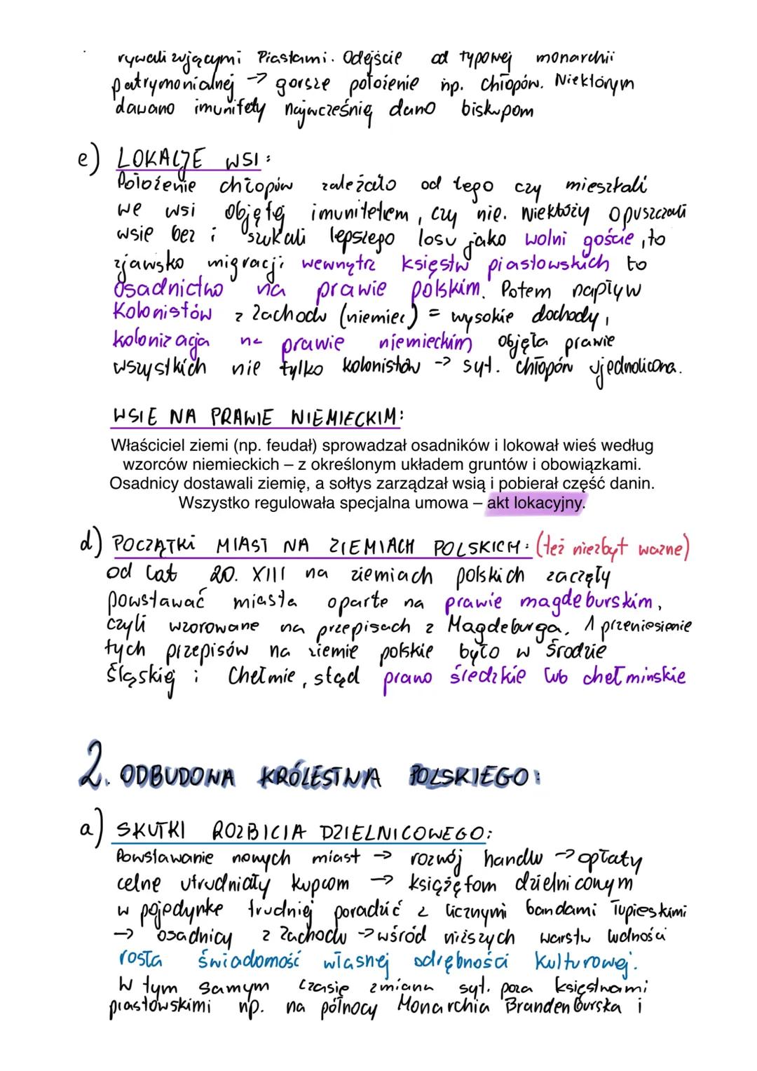 ## HISTORIA - Polska w późnym średniowieczu
1. **POLSKA DZIELNICOWA:**
a) **KONIEC PIĘCYPATU:**
- **LESZEK BIAŁY** (syn Kazimierza Sprawie
