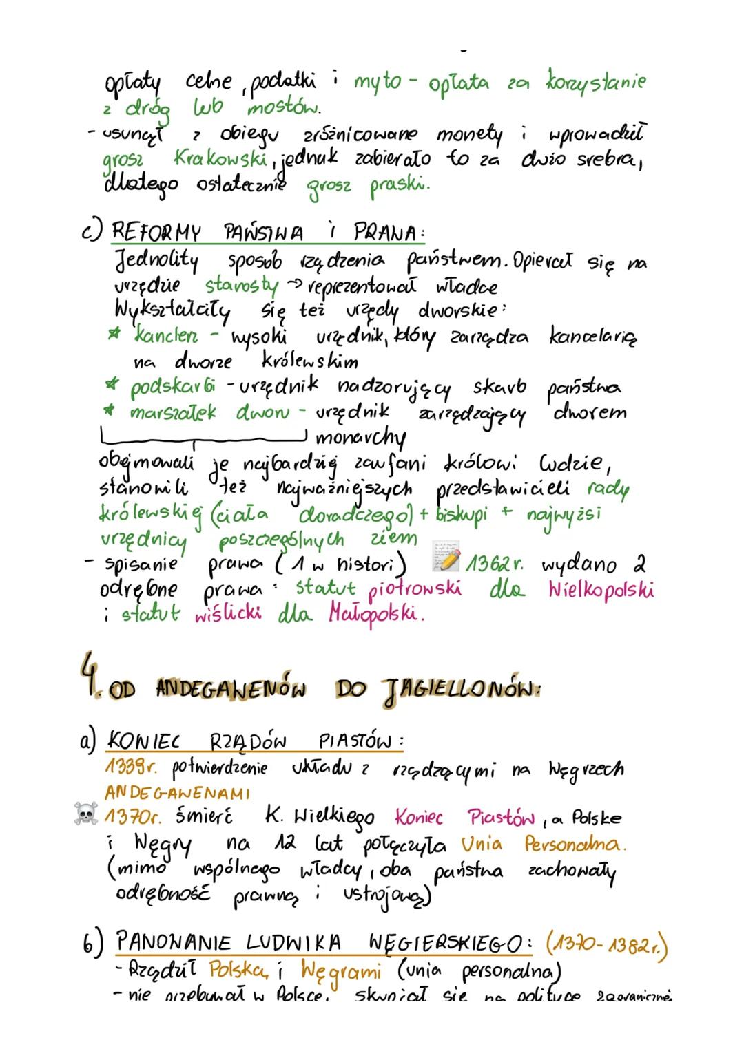 ## HISTORIA - Polska w późnym średniowieczu
1. **POLSKA DZIELNICOWA:**
a) **KONIEC PIĘCYPATU:**
- **LESZEK BIAŁY** (syn Kazimierza Sprawie