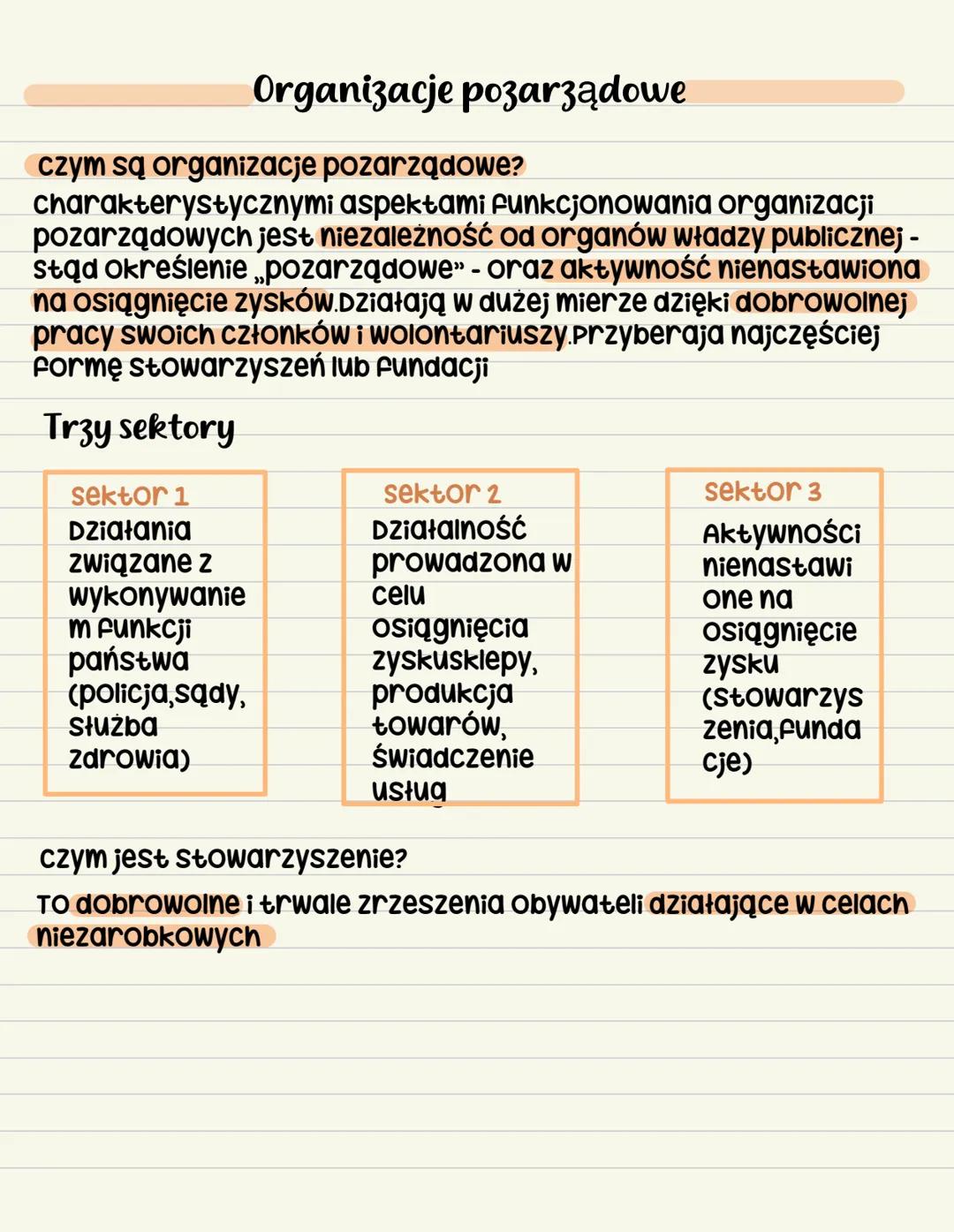 Organizacje pozarządowe
czym są organizacje pozarządowe?
charakterystycznymi aspektami funkcjonowania organizacji
pozarządowych jest niezale