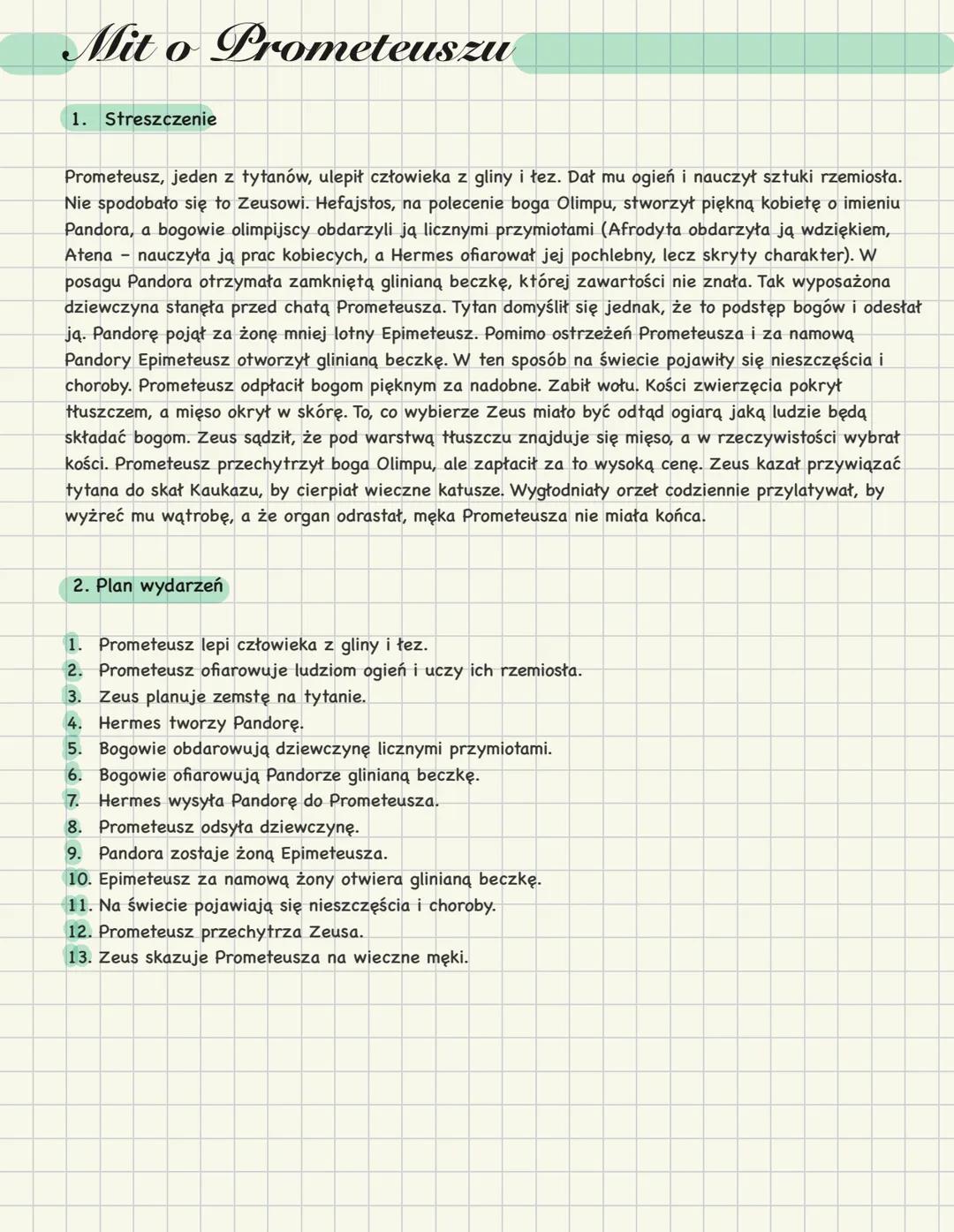 # Mity
Jan Parandowski we wstępie do Mitologii zaznacza, że mitologia to zbiór baśni o bogach i bohaterach.
1. Funkcje mitów
sakralna - z