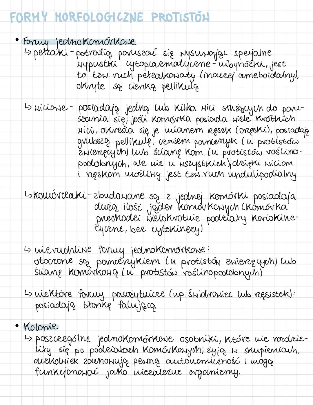 PROTISTY
proste organizmy eukariotyczne
Protisty to grupa systematyczna o niejednolitym
charaktere i pochodzeniu. Są grupą parafiletyczną,
p