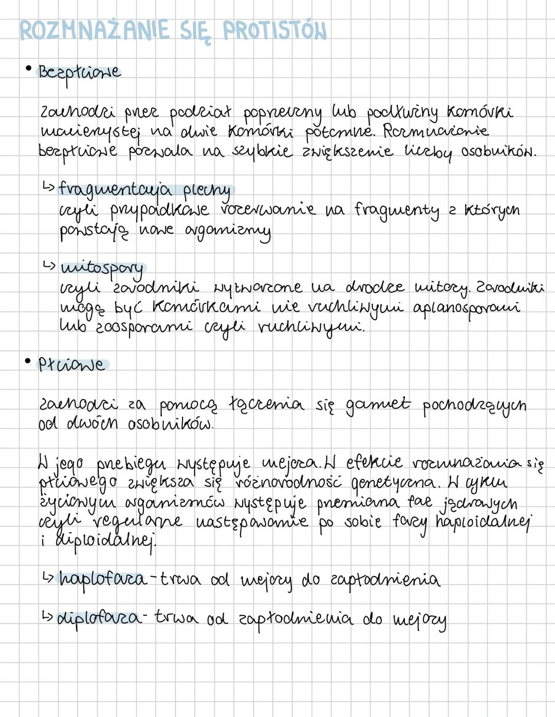 PROTISTY
proste organizmy eukariotyczne
Protisty to grupa systematyczna o niejednolitym
charaktere i pochodzeniu. Są grupą parafiletyczną,
p