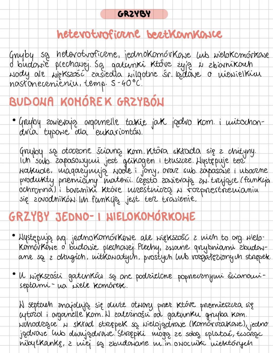 GRZYBY
hetevotvoficzne bertkankarce
2 zbiornikcun
Gryby sa heterotroficzne, jednokomórkowe lub wielokomórkowe
d budowie prechowej. Są gatunk