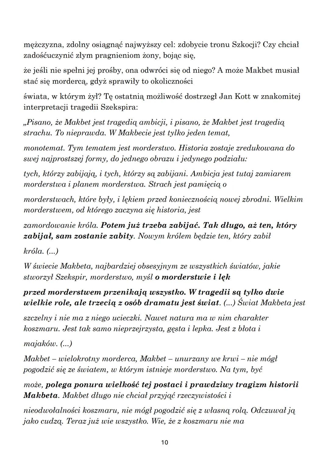 Notatki z lektury
Pt.: „Makbet"
~ William Shakespeare
Zuzanna
Sob. 1.06.2024
1 ## Czas akcji
* Czas akcji „Makbeta", nie jest on ściśle okr