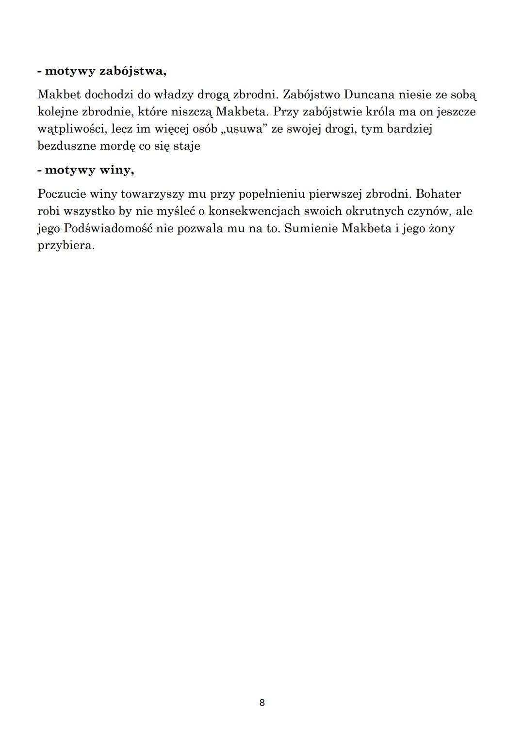 Notatki z lektury
Pt.: „Makbet"
~ William Shakespeare
Zuzanna
Sob. 1.06.2024
1 ## Czas akcji
* Czas akcji „Makbeta", nie jest on ściśle okr