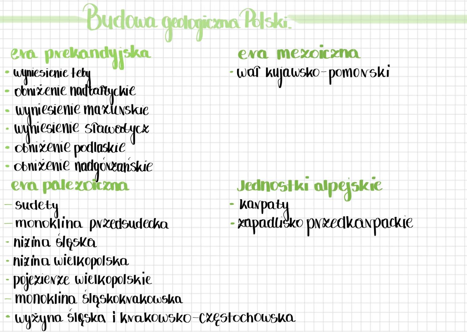 Budowa geologiczna Polski.
eva prekandyjska
• wyniesienie teby
- obniżenie nadtaltyckie
- wyniesienie mazurskie
wyniesienie stawatycz
• obni