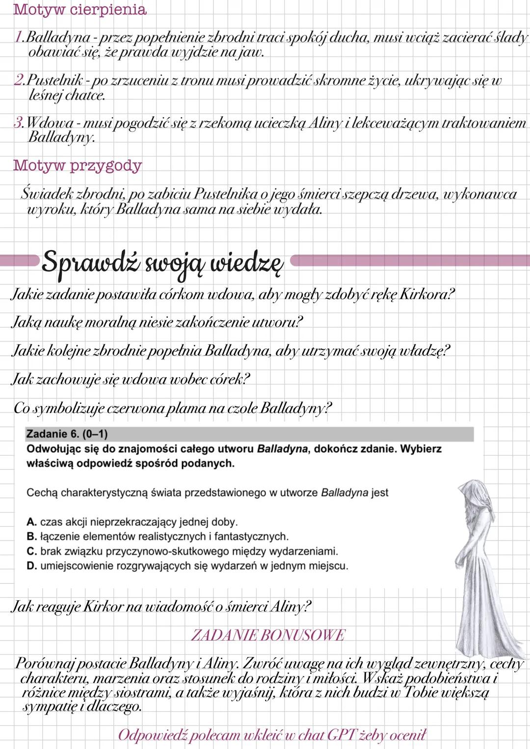 Balladyna
Juliusz Słowacki
Rodzaj: Dramat
Gatunek: Tragedia romantyczna
Geneza
Balladyna została wydana w 1839r. w Paryżu. Była ona odpowied