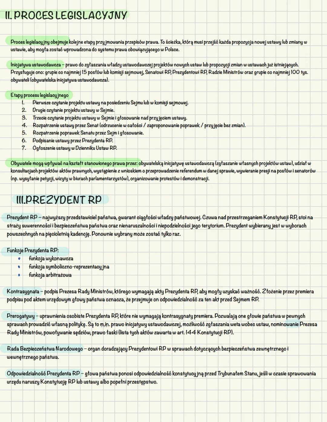 II. PROCES LEGISLACYJNY
Proces legislacyjny obejmuje kolejne etapy przyjmowania przepisów prawa. To ścieżka, którą musi przejść każda propoz