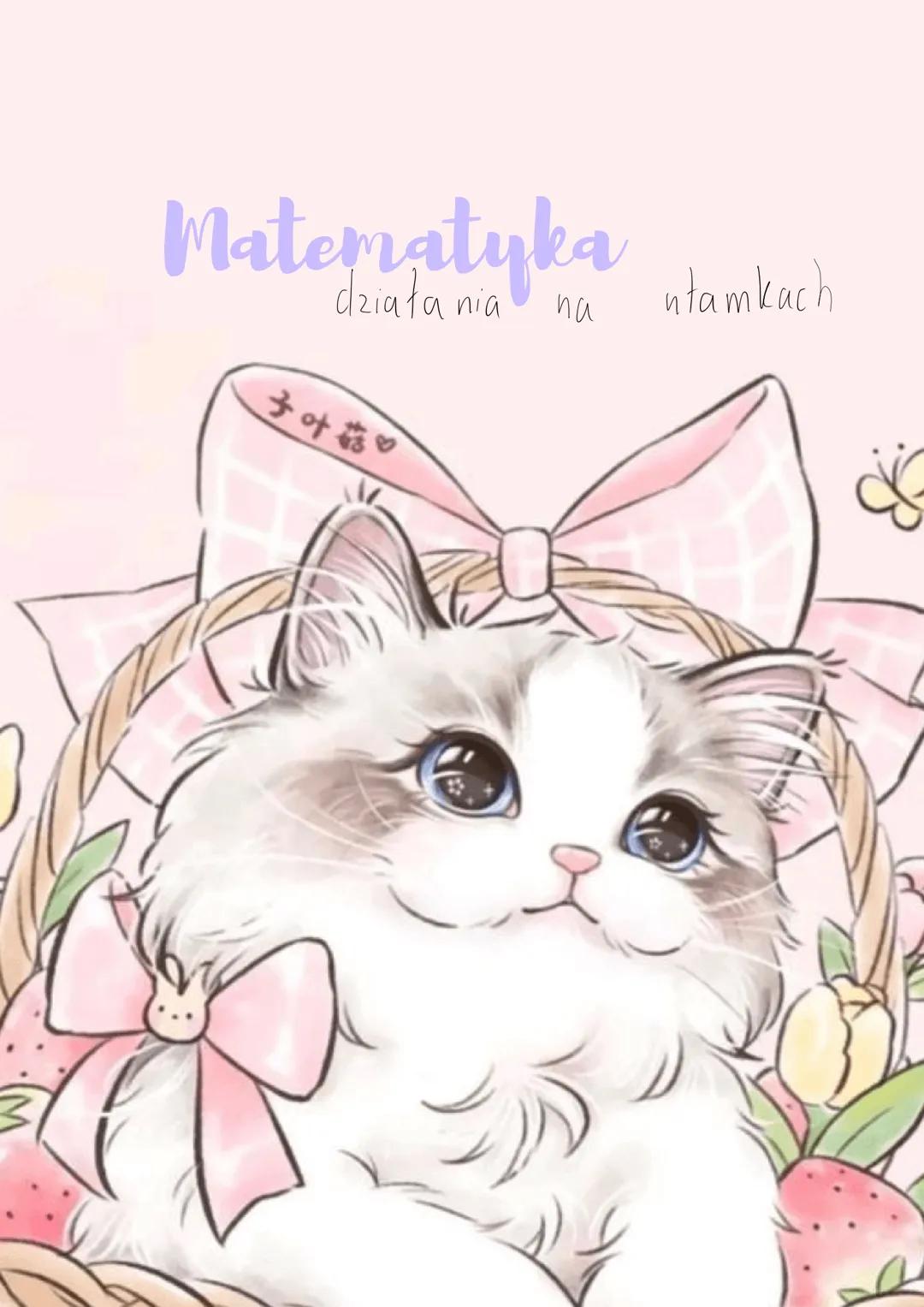 # Matematyka
działania na ułamkach ## Dzialania na ulamkach
dodawanie ułamków!
(i odejmowanie)
$\frac{1}{2} + \frac{1}{2} = \frac{2}{2} = 1