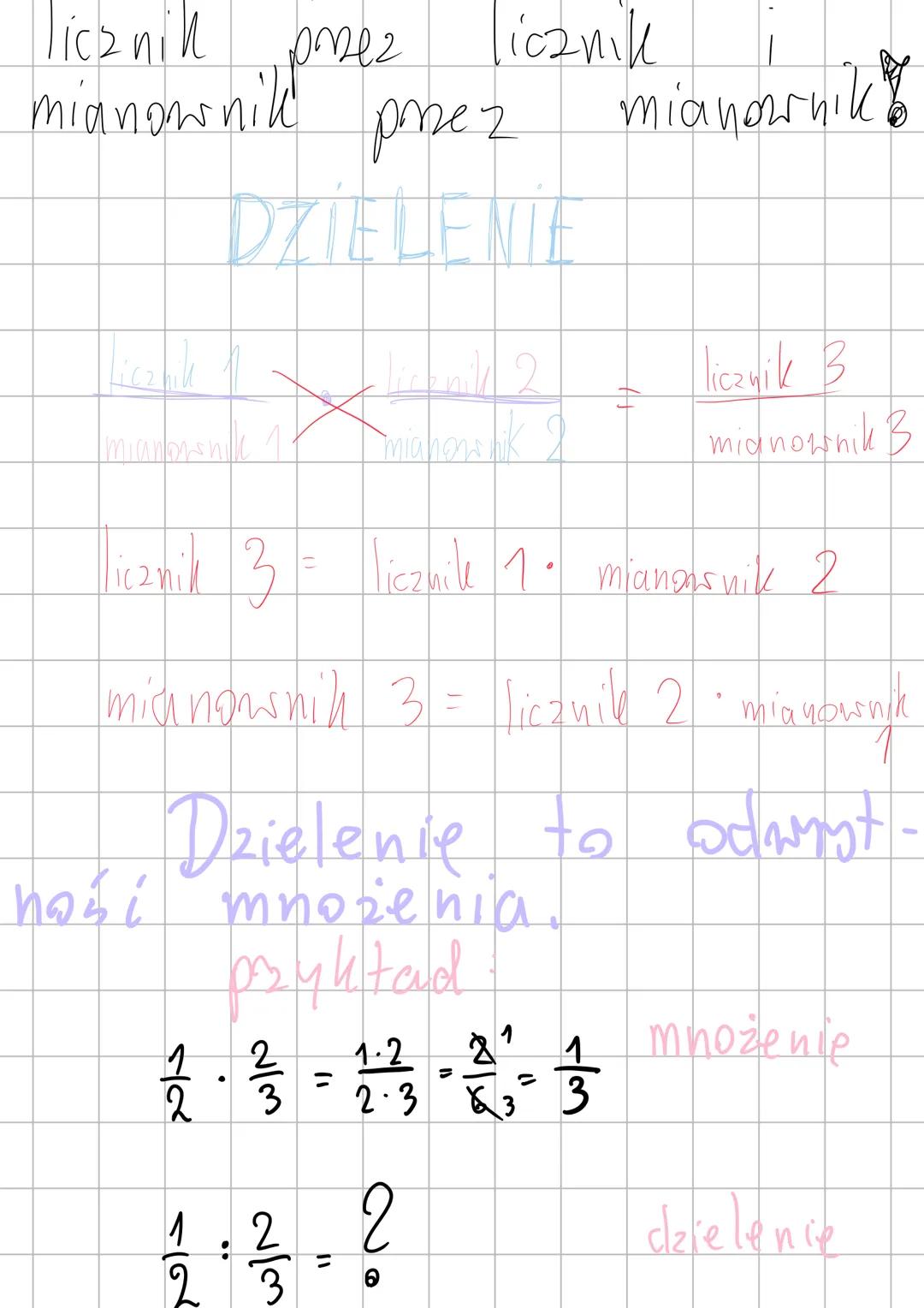 # Matematyka
działania na ułamkach ## Dzialania na ulamkach
dodawanie ułamków!
(i odejmowanie)
$\frac{1}{2} + \frac{1}{2} = \frac{2}{2} = 1