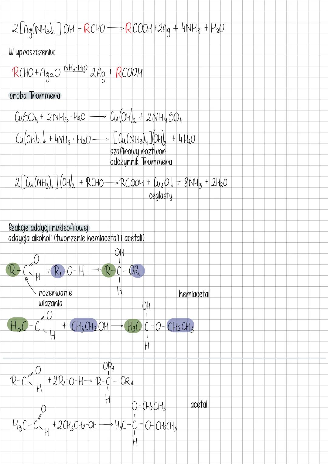 Aldehydy i ketony
Aldehydy to związki powstające na skutek utleniania alkoholi pierwszorzędowych, a ketony drugorzędowych.
Oba te zwiazki za