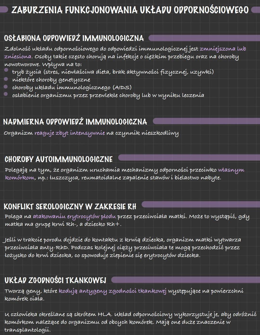 BUDOWA UKŁADU ODPORNOŚCIOWEGO
RODZAJE ODPORNOŚCI
ELEMENTY UKŁADU LIMFATYCZNEGO I ICH FUNKCJE
- NACZYNIA LIMFATYCZNE WRAZ Z LIMFĄ- transport