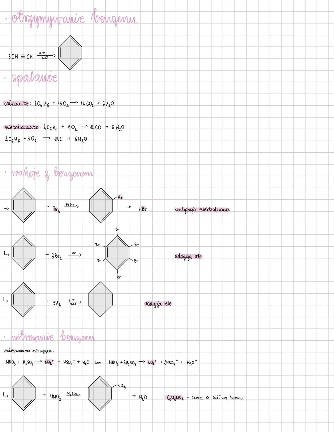 benzen
H
H
C-C
и-с
с-и
C
C
H
H
Cząsteczka benzenu jest płaska
wszystkie wiązania między C są tej samej długości
W tworzeniu wiązań biorą udz