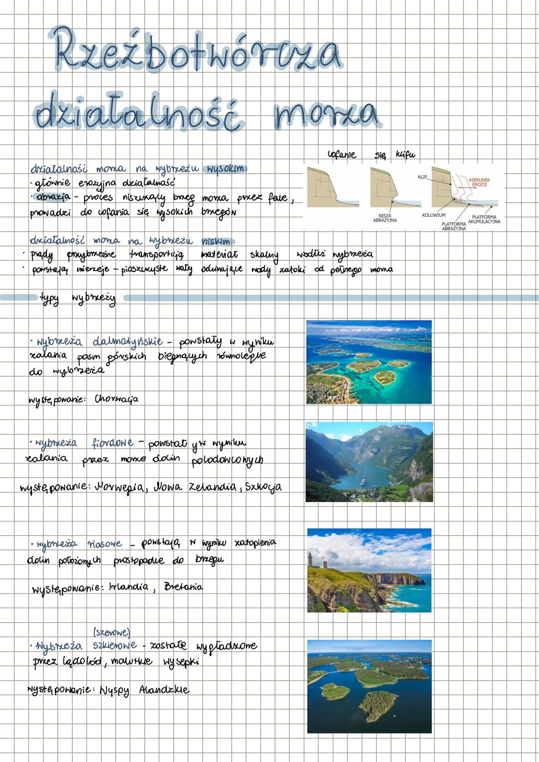 rzeźbotwórcza działalność morza