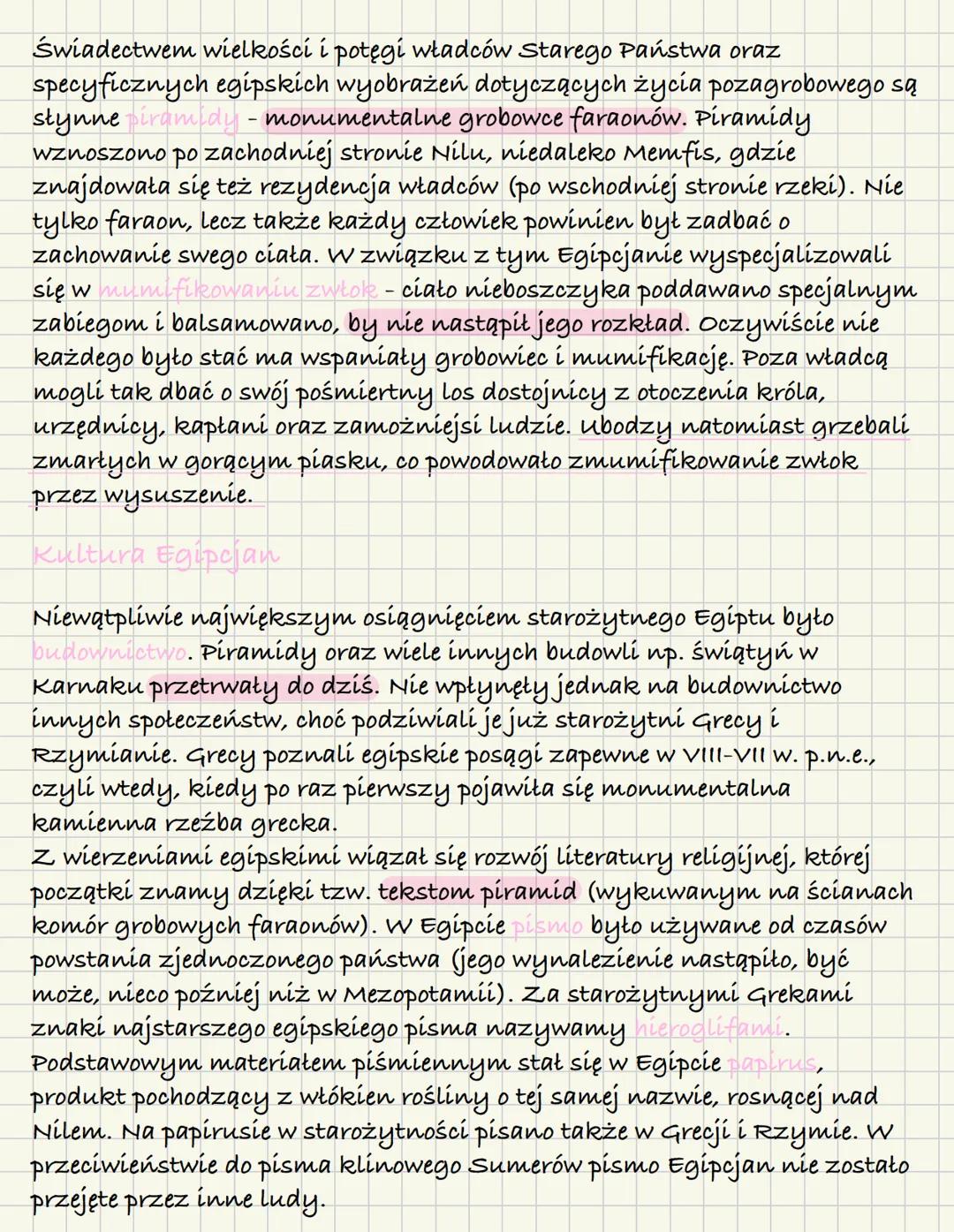 Egipt faraonów
Położenie i warunki naturalne
Egipt- w starożytności zwany darem Nilu - zawsze był związany z tą
rzeką, której dolina zapewni