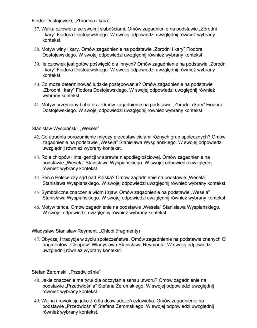 Zadania jawne obowiązujące w części ustnej egzaminu maturalnego z języka polskiego
w latach 2026-2028
Biblia (fragmenty)
1. Motyw cierpienia