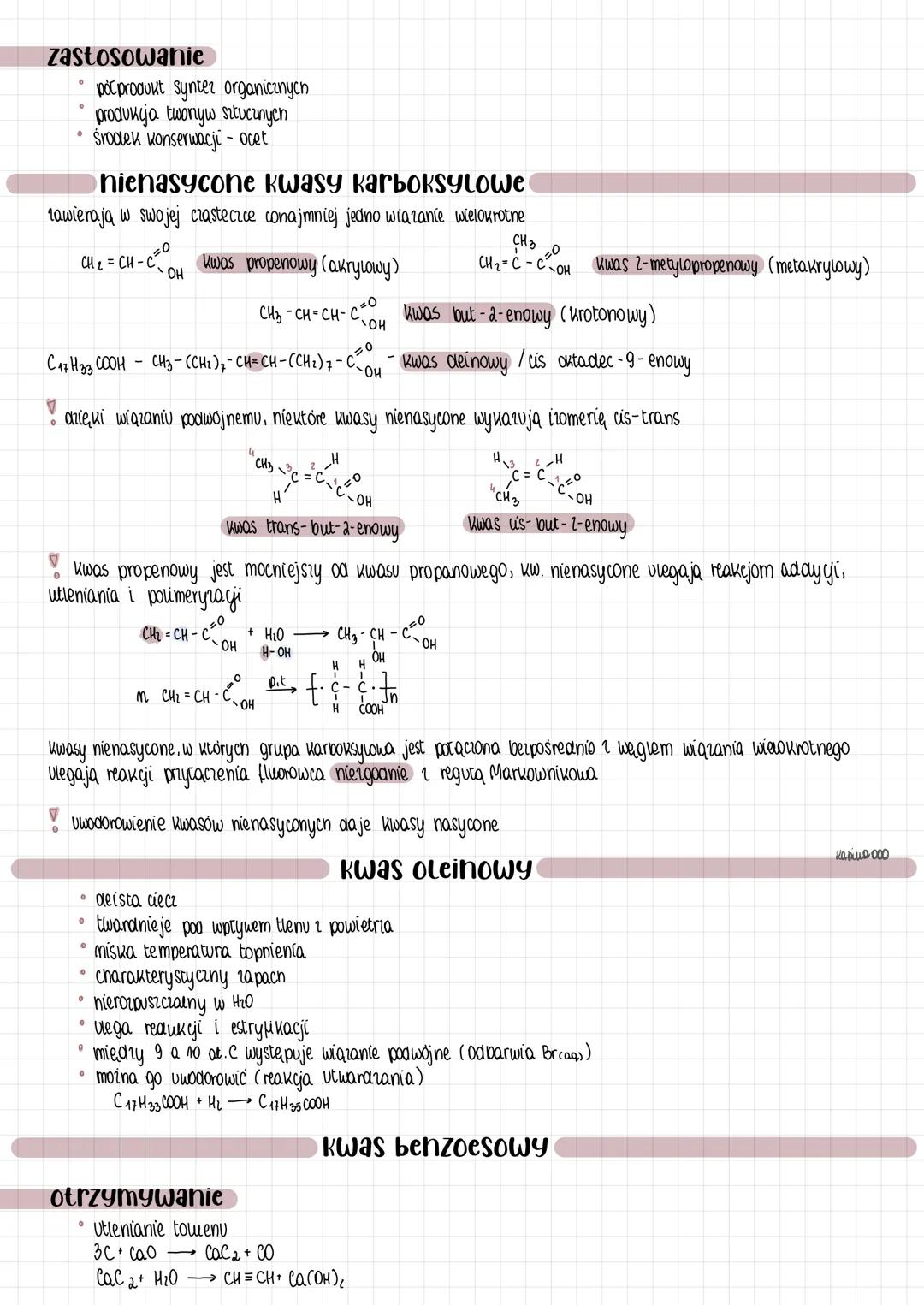 kwasy karboksylowe
są to pochodne węglowodanów zawierające w cząsteczce jedną lub kilka grup karboksylowych tworzo-
nych ze sobą grup hydrok