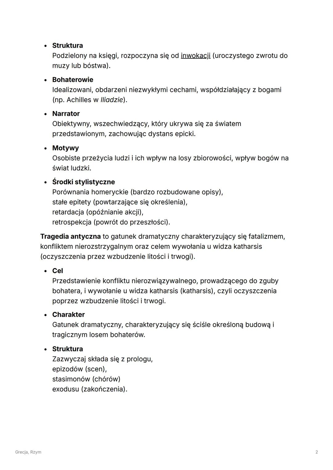 Grecja, Rzym
Określ cechy gatunkowe: mit, epos bohaterski, tragedia
antyczna
Mit to pierwotna forma opowiadania, wyjaśniająca genezę świat