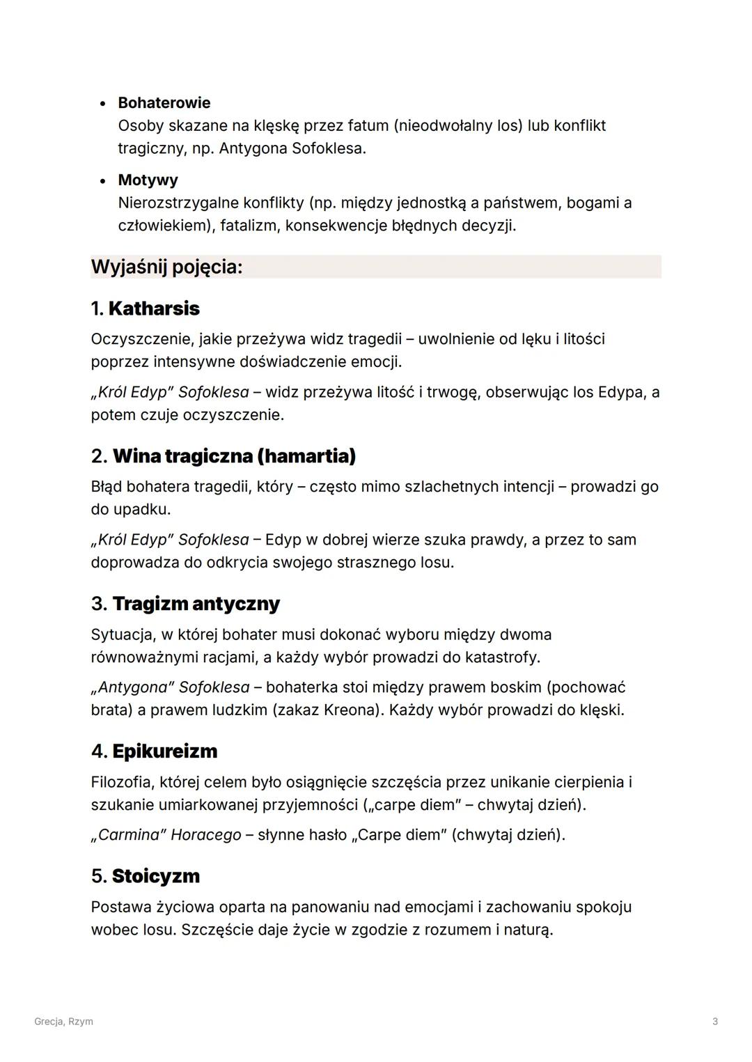 Grecja, Rzym
Określ cechy gatunkowe: mit, epos bohaterski, tragedia
antyczna
Mit to pierwotna forma opowiadania, wyjaśniająca genezę świat