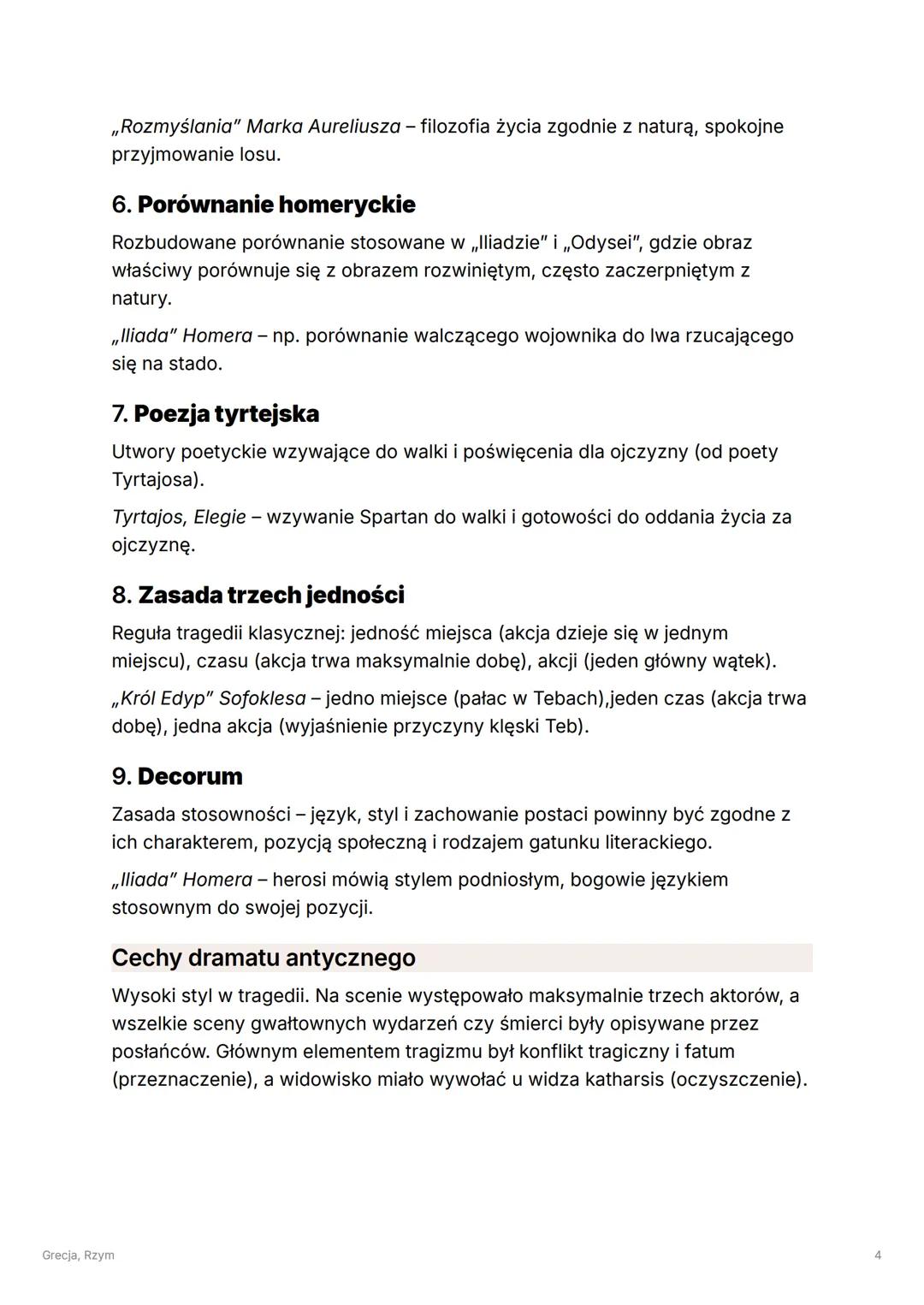 Grecja, Rzym
Określ cechy gatunkowe: mit, epos bohaterski, tragedia
antyczna
Mit to pierwotna forma opowiadania, wyjaśniająca genezę świat