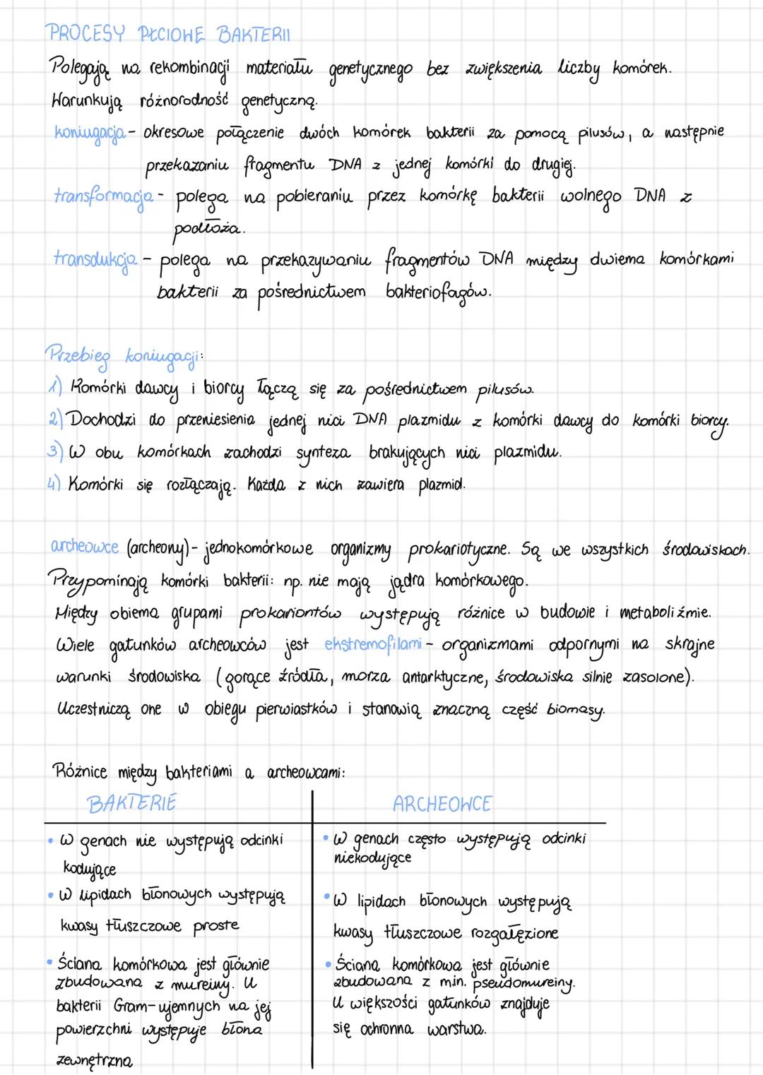 # BAKTERIE & ARCHEONCE
bakterie i archeowce-organizmy kosmopolityczne, ponieważ występują na całej kuli
ziemskiej (głównie gleba i zbiornik