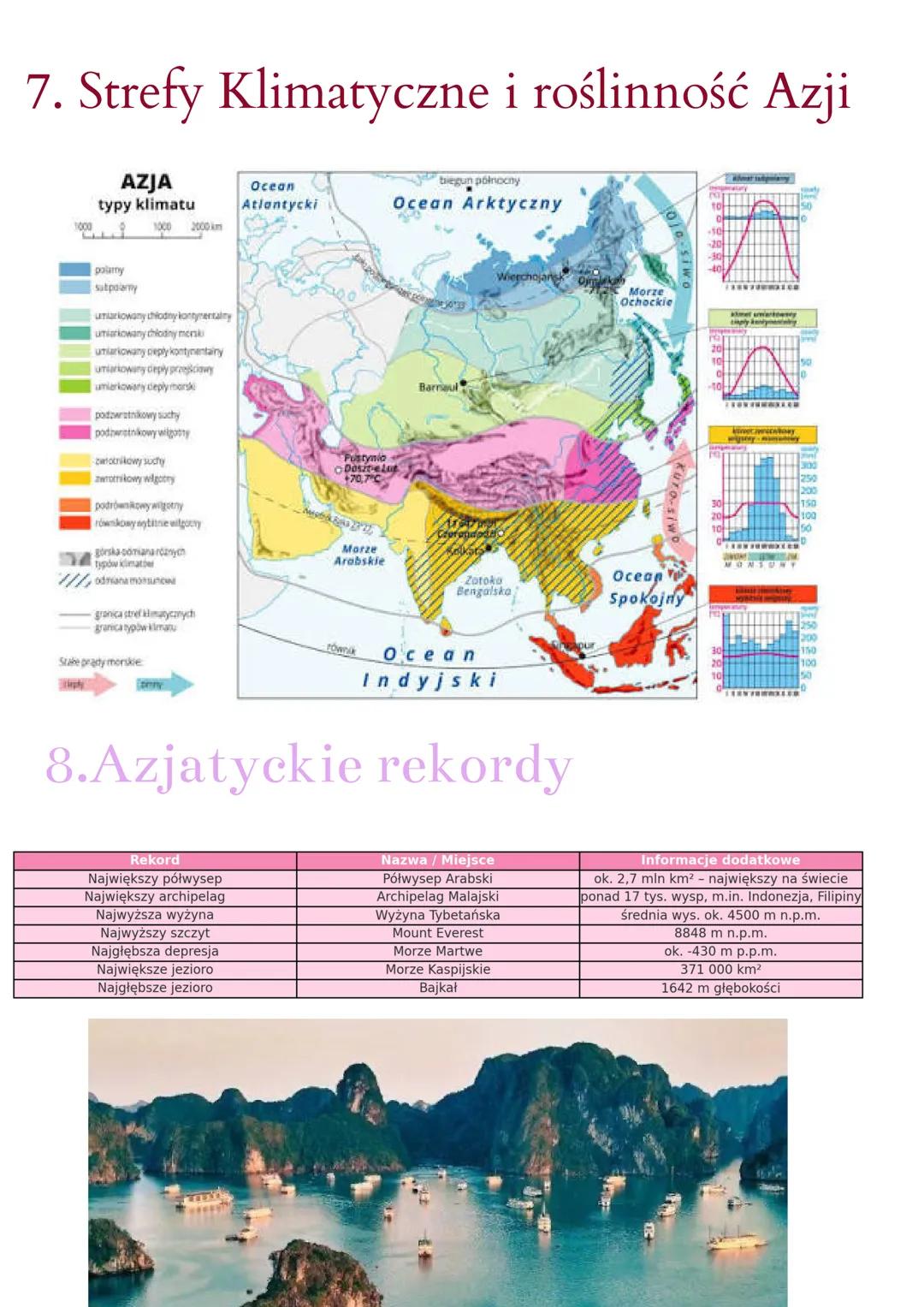 # geografia
Frodowisko Przyrodnicze Azji
1.Ukształtowanie Powierzchni
Azja jest kontynentem wyzynno-górkim. Wyzyny i góry
zajmują okolo 75