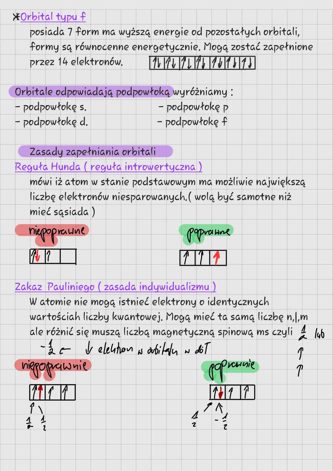 # Orbitale atomowe
Orbital atomowy
to funkcja falowa. $4$ opisująca stan energetyczny
przestrzenny elektronu w atomie. Orbital odpowiada ty