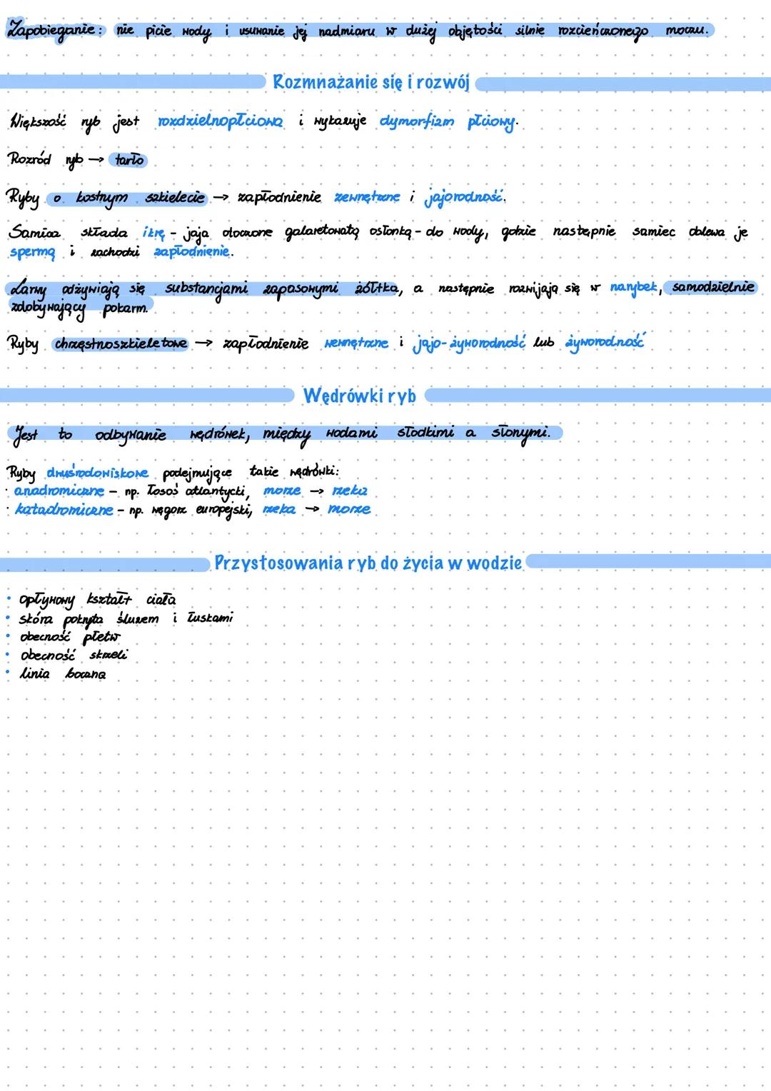 są to kręgonce pierwotnie Hodne
są zmiennocieploe
Ogólna budowa ciała
W ciele ryb można nyróżnić tray anasi: głowe, tutów i ogon.
Część gło