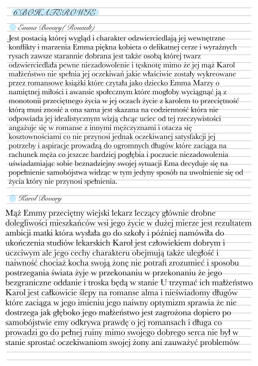 # PANI BOVARY
postawa nie przystosowania do rzeczywistości wynikająca ze zbytı
zaangażowania wy idealizowany świat książek postrzeganie re