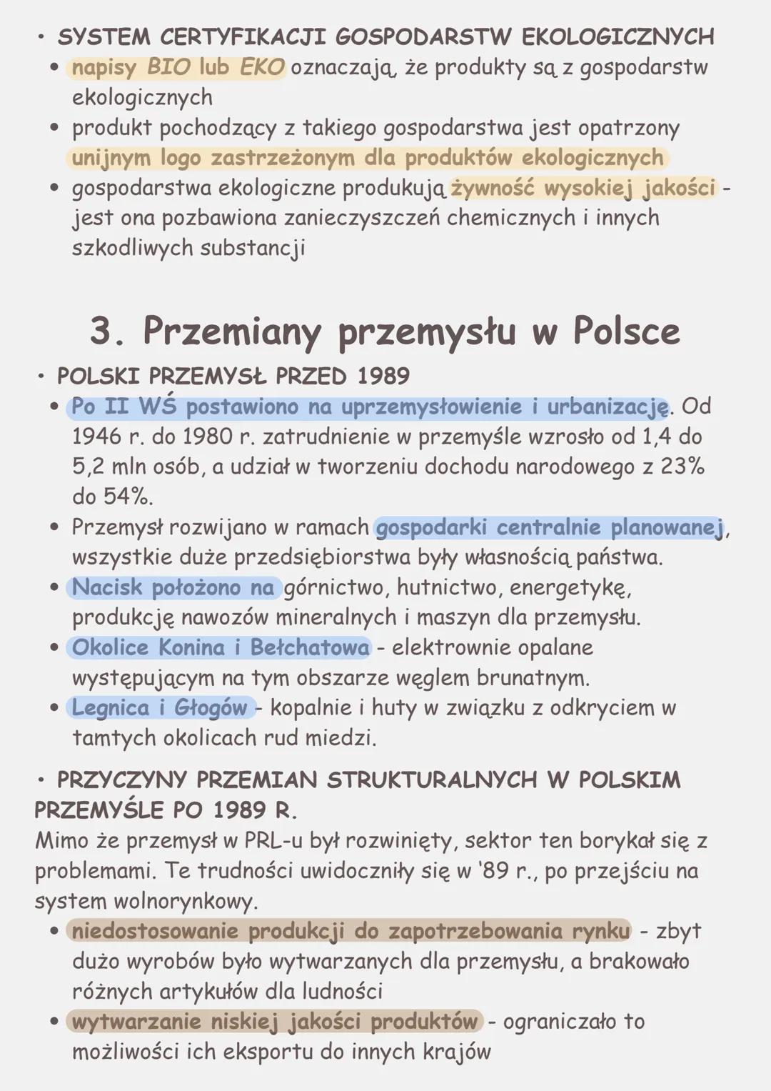 # GOSPODARKA POLSKI
## 1. Warunki rozwoju rolnictwa w Polsce
- CZYNNIKI PRZYRODNICZE
- uwarunkowania klimatyczne panuje klimat umiarkowan
