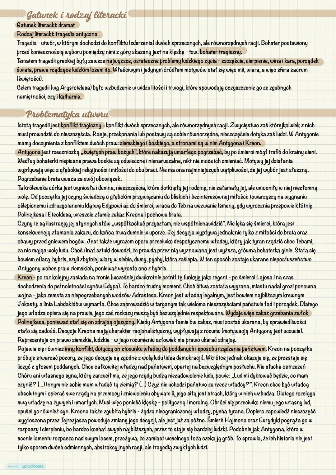 # Antygona
Sofokles
Czas i miejsce akcji
Akcja tragedii rozgrywa się w ciągu jednego dnia: od wschodu do zachodu słońca, przed pałacem kró