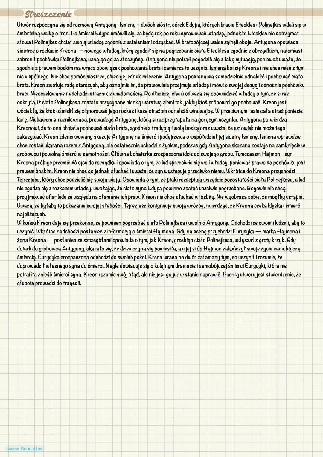 # Antygona
Sofokles
Czas i miejsce akcji
Akcja tragedii rozgrywa się w ciągu jednego dnia: od wschodu do zachodu słońca, przed pałacem kró