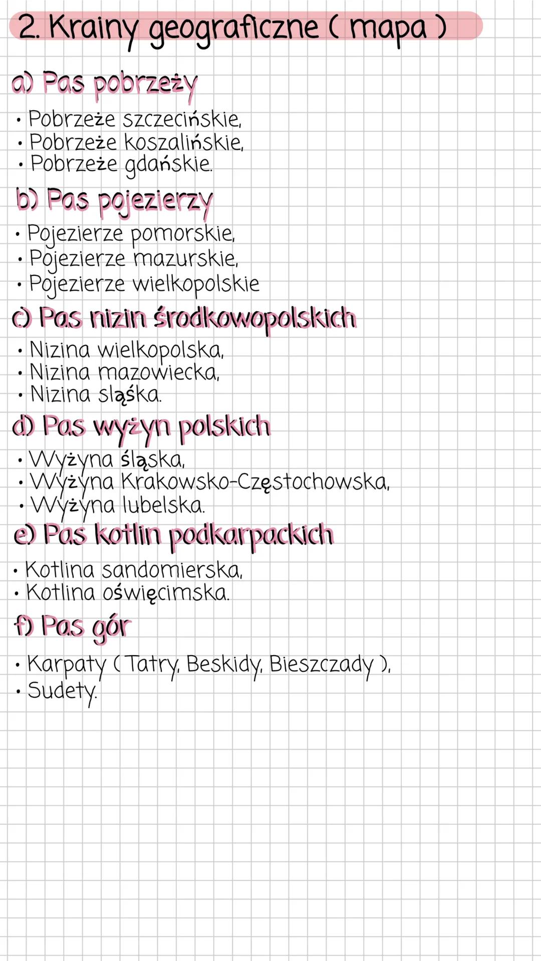 # Geografia
1. Pasy rzeźby terenu
a) Pas pobrzeży
* Leży nad morzem bałtyckim,
* Są tam plaże, wydmy i klify,
* Klimat morski - łag