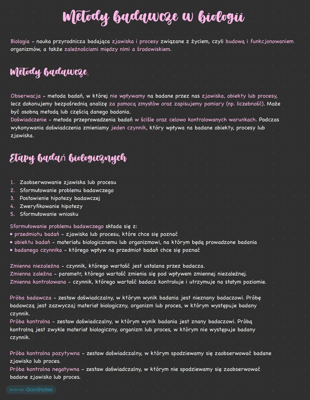 # Metody badawcze w biologii
Biologia nauka przyrodnicza badająca zjawiska i procesy związane z życiem, czyli budową i funkcjonowaniem
orga