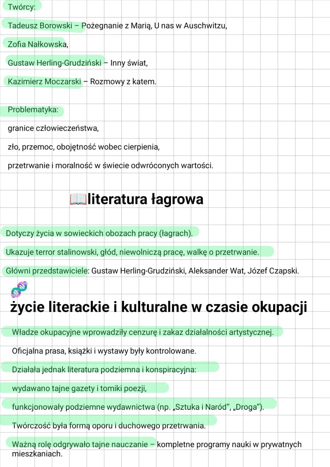 # literatura wojny i okupacji – wstęp
Chronologia
Ramy czasowe literatury wojennej i okupacyjnej obejmują lata 1939-1945, czyli okres II
w