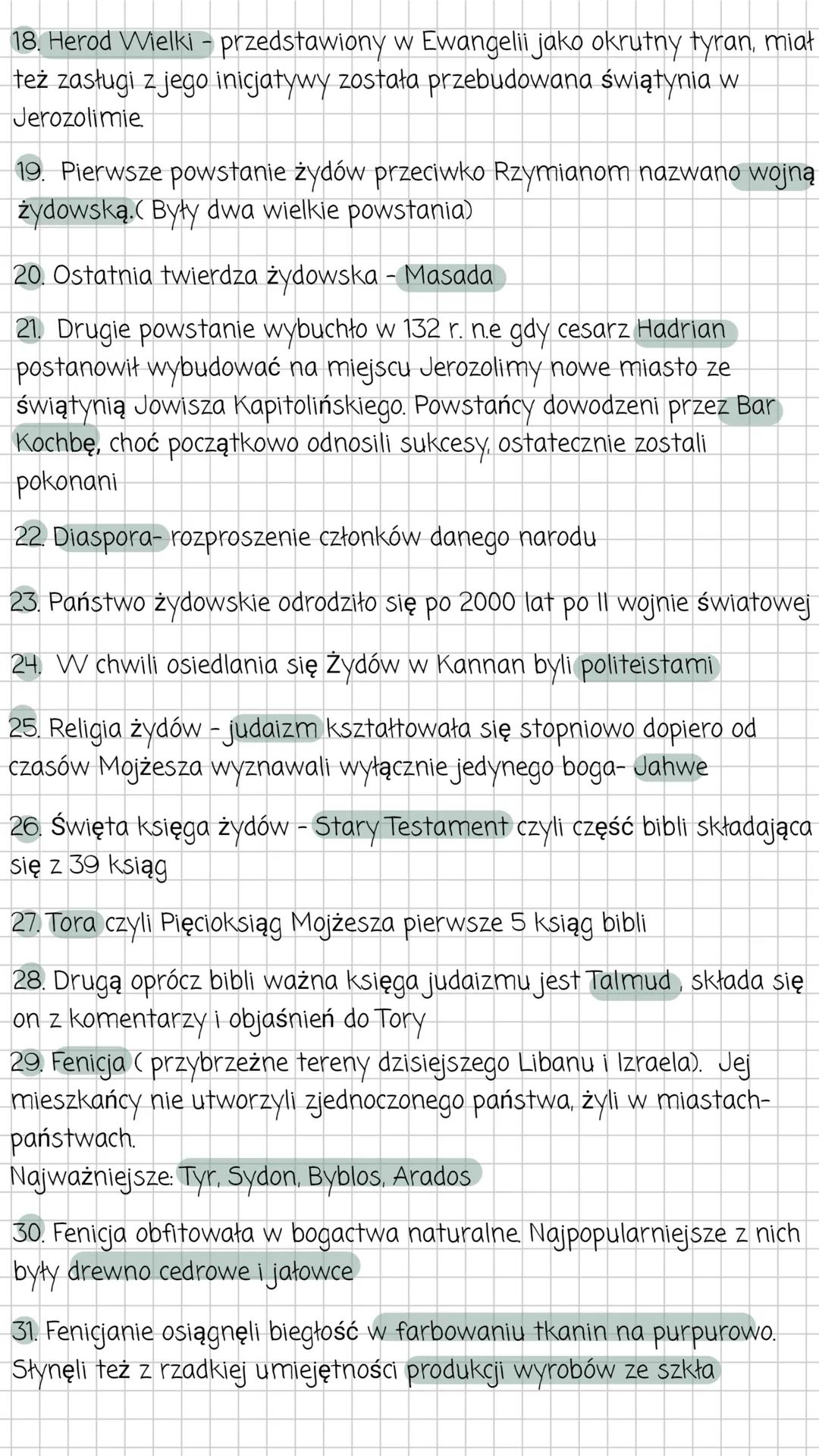 NOTEBOOK # Izrael, Fenicja, Indie i Chiny
1. Biblia-jest święta księgą żydów i chrześcijan, a także głównym
źródłem wiedzy o najdawniejszej