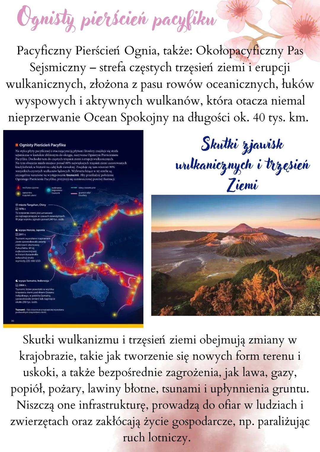# Wulkanizm i trzęsienia ziemi w Azji oraz
rolnictvo Azji
# Wulkanizm
Azja leży na dwóch płytach litosfery: eurazjatyckiej i
północnoamery