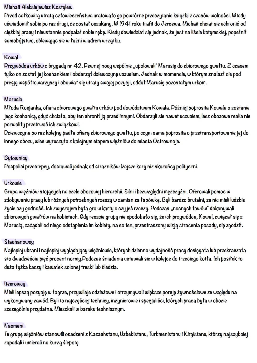 # „Inny świat" - Gustaw Herling-Grudziński (zapiski sowieckie)
PROBLEMATУКА:
Inny Swiat opatrzony jest mottem pochodzącym ze „Wspomnień z