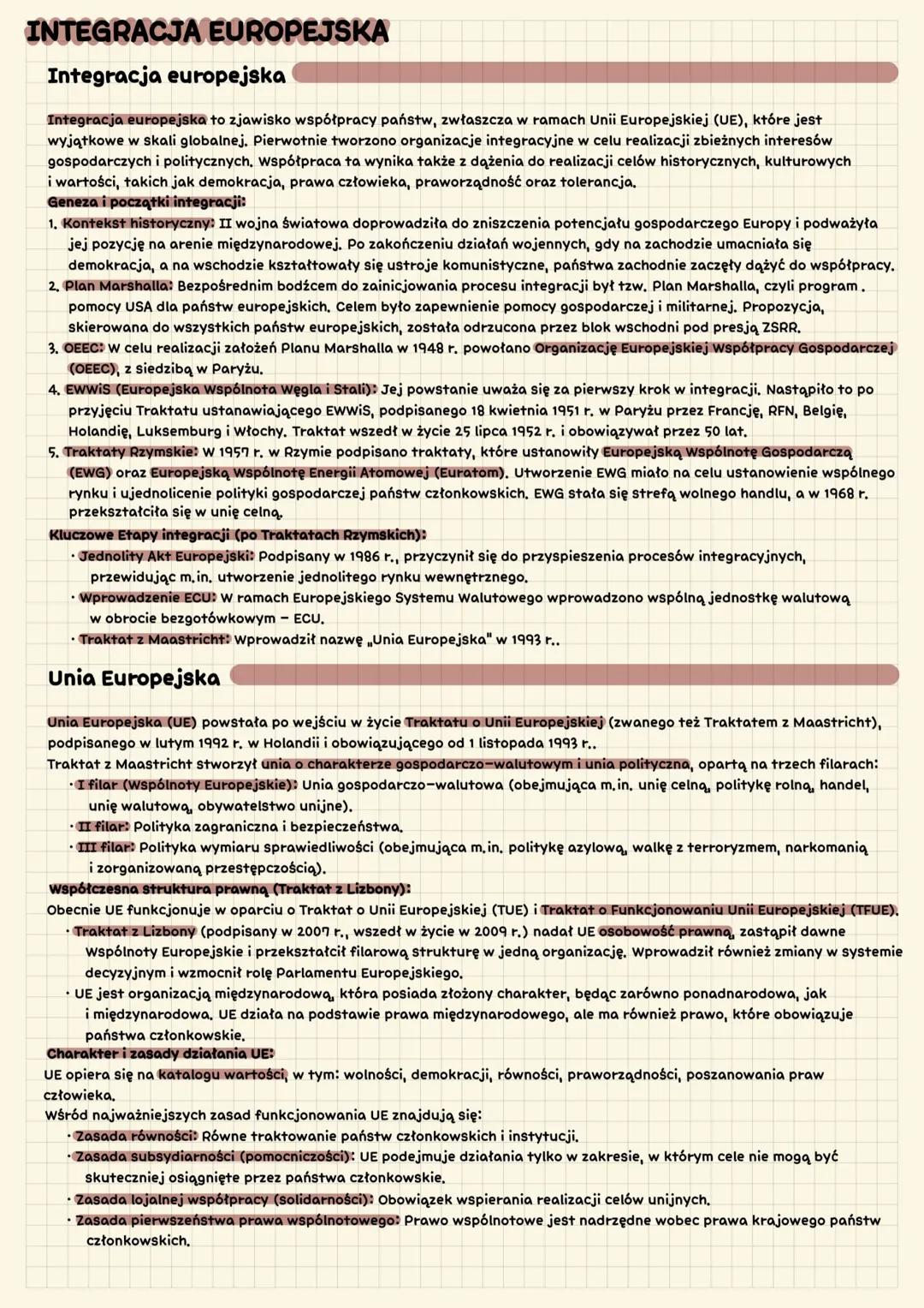 # INTEGRACJA EUROPEJSKA
Integracja europejska
Integracja europejska to zjawisko współpracy państw, zwłaszcza w ramach Unii Europejskiej (UE