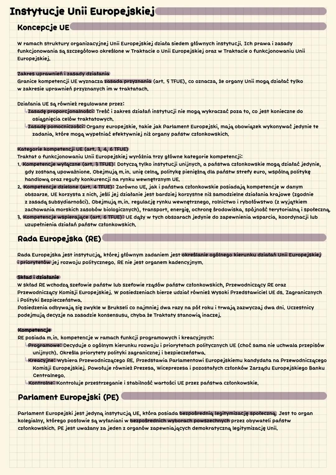 # Instytucje Unii Europejskiej
# Koncepcje UE
W ramach struktury organizacyjnej Unii Europejskiej działa siedem głównych instytucji. Ich p